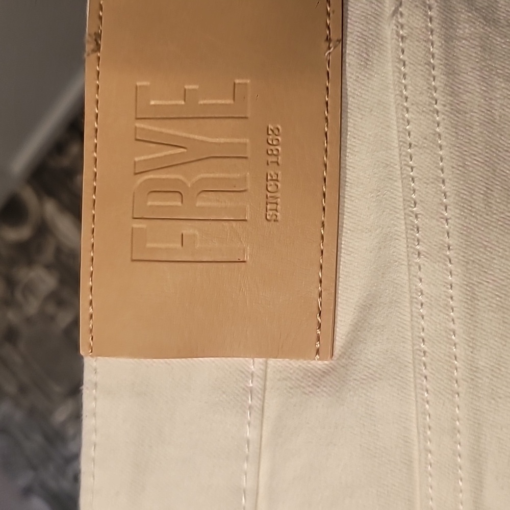 NWT Frye Women's Cuffed Crop Jean White High-Rise Size 14 Or 32 - Picture 4 of 6